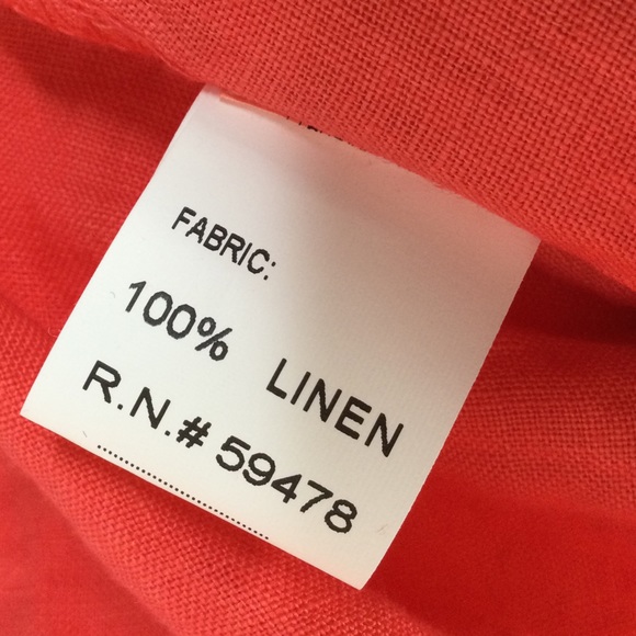 Bellambra Sleeveless Linen Plus Size Dress Coral 3X - Picture 5 of 9